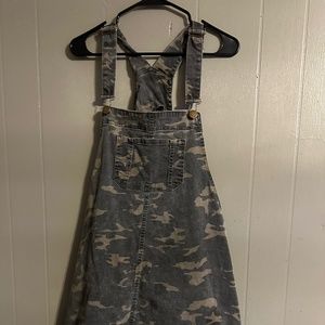Camo overall skirt